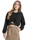 Gloss - Blusa Cropped Básica em Cotton Juvenil Preto - variação: Preto