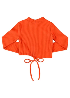 Gloss - Blusa Cropped Básica Juvenil Laranja - GLOSS