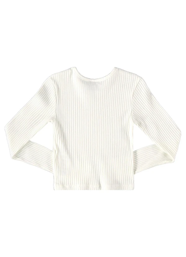 Gloss - Blusa Cropped Básica Juvenil Off White 4