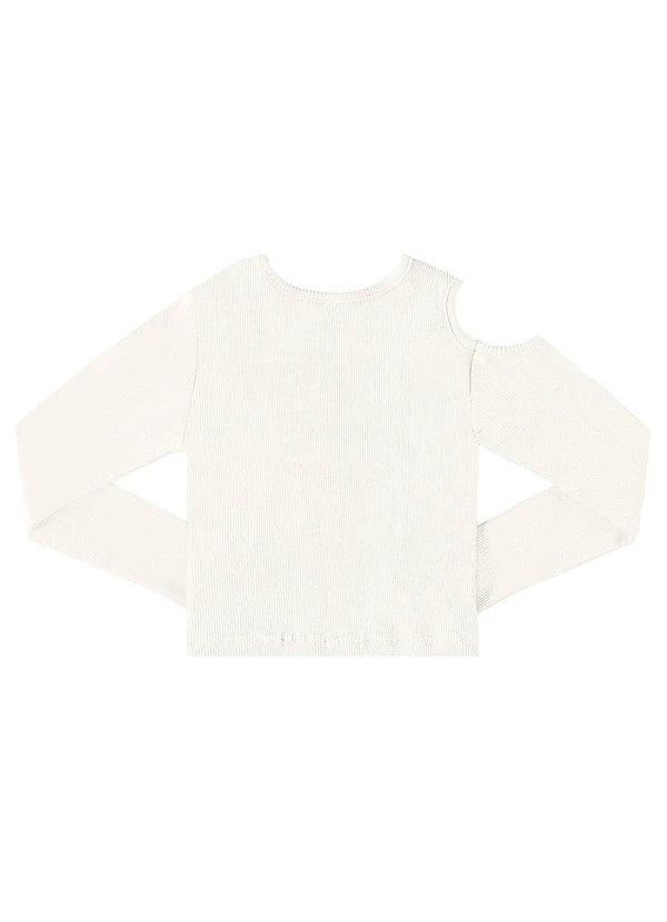 Gloss - Blusa Cropped Básica Juvenil Off White 2