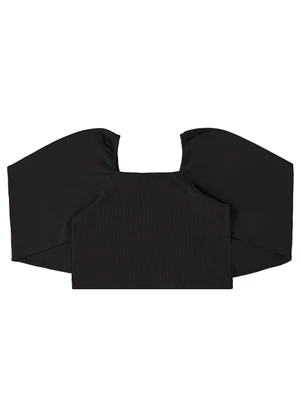 Gloss - Blusa Cropped Básica Juvenil Preto - GLOSS