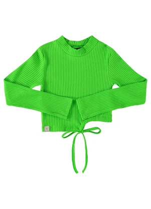 Gloss - Blusa Cropped Básica Juvenil Verde - GLOSS