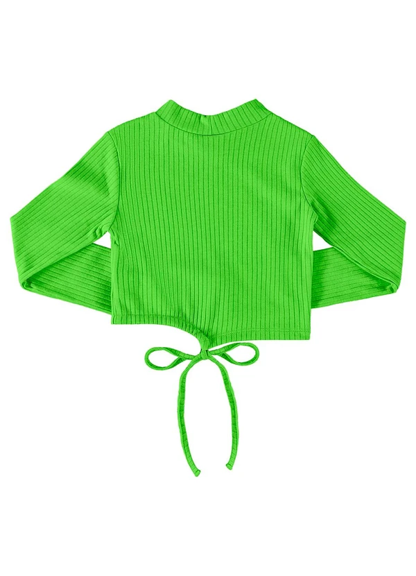 Gloss - Blusa Cropped Básica Juvenil Verde 2