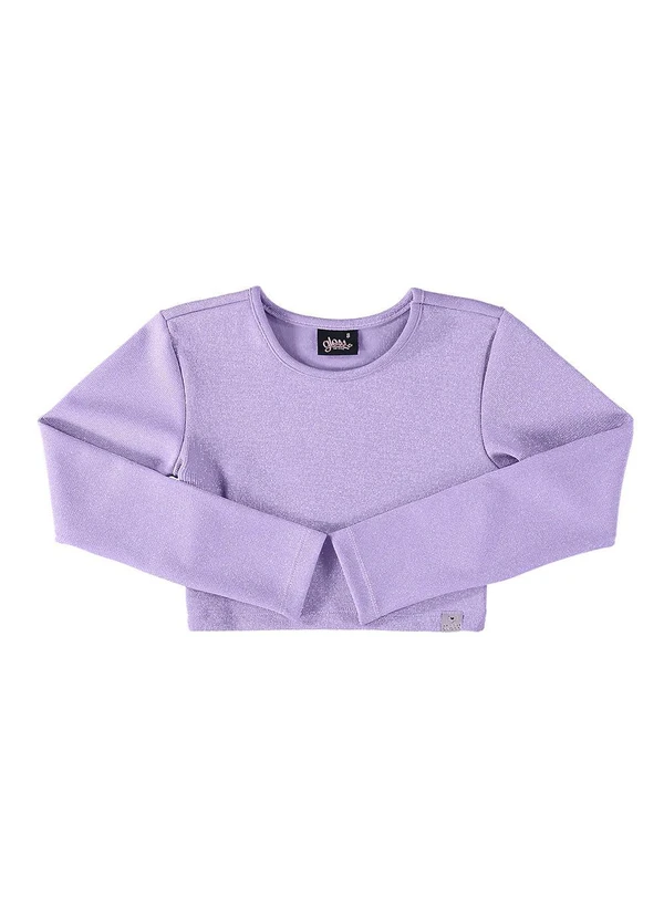 Gloss - Blusa Cropped em Malha Juvenil Roxo 3