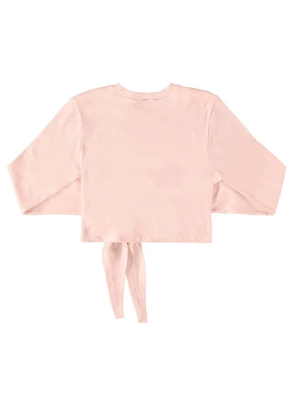 Gloss - Blusa Cropped em Ribana Juvenil Rosa 4