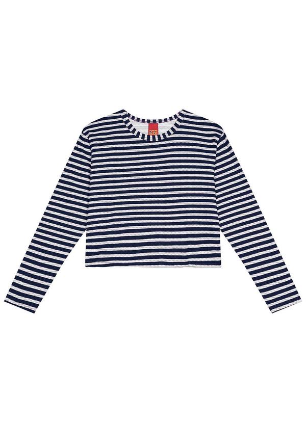 Kyly - Blusa Cropped Infantil Menina Azul