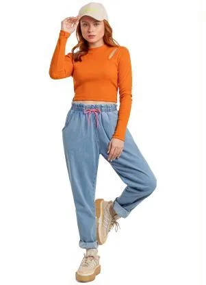Gloss - Blusa Cropped Juvenil Menina Laranja - GLOSS