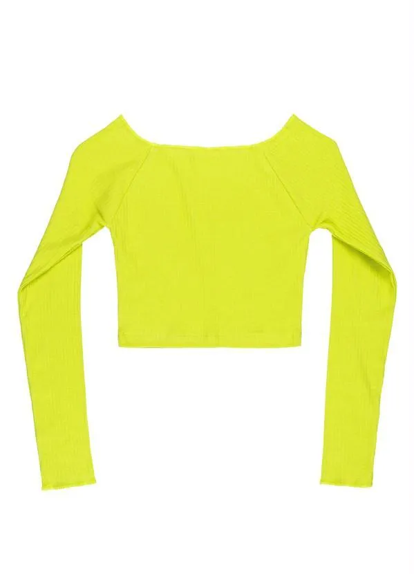 Gloss - Blusa Cropped Juvenil Menina Verde 2