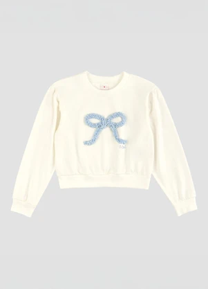 Blusa Cropped Manga Longa Laço Marisol (Branco) - MARISOL