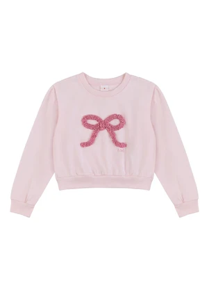 Blusa Cropped Manga Longa Laço Marisol (Rosa) - MARISOL