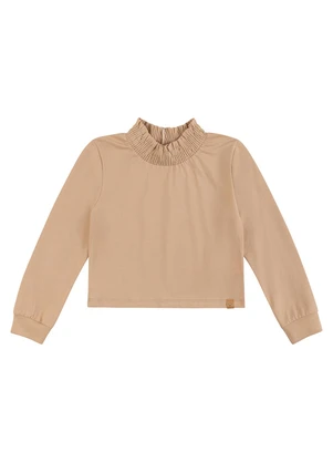 Blusa Cropped Manga Longa Marisol (Bege) - MARISOL