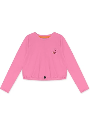 Marisol - Blusa Cropped Manga Longa Rosa - MARISOL