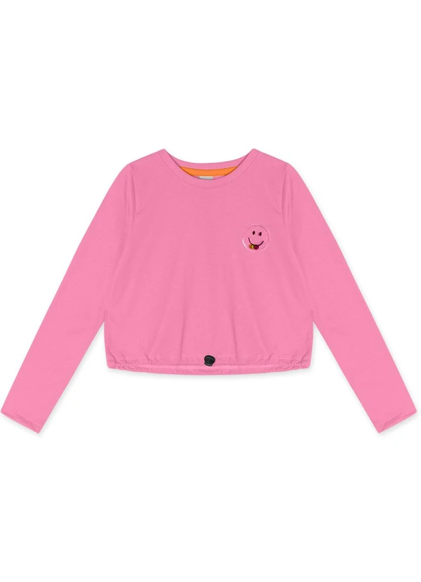 Marisol - Blusa Cropped Manga Longa Rosa 1