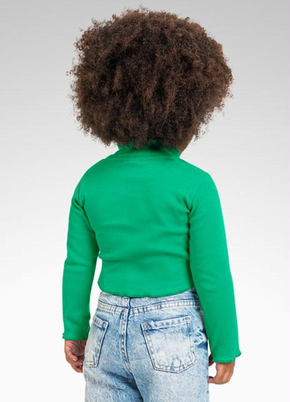 Playground - Blusa Cropped Manga Longa Verde 2
