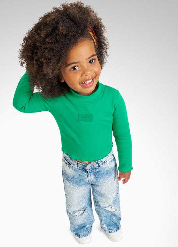 Playground - Blusa Cropped Manga Longa Verde 3