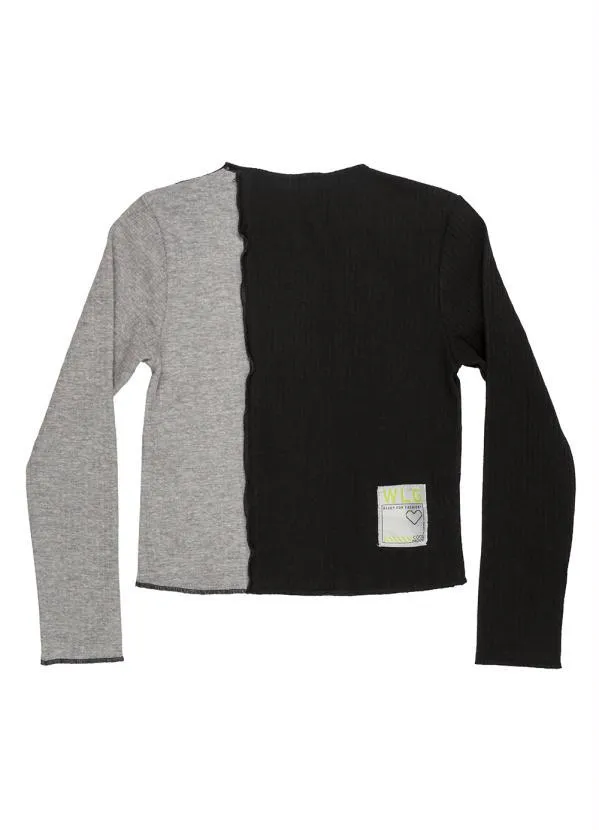 Gloss - Blusa Cropped Menina Juvenil Preto 3