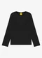 Rovi Kids - Blusa de Manga Longa em Ribana 2x1 Preto - variação: Preto