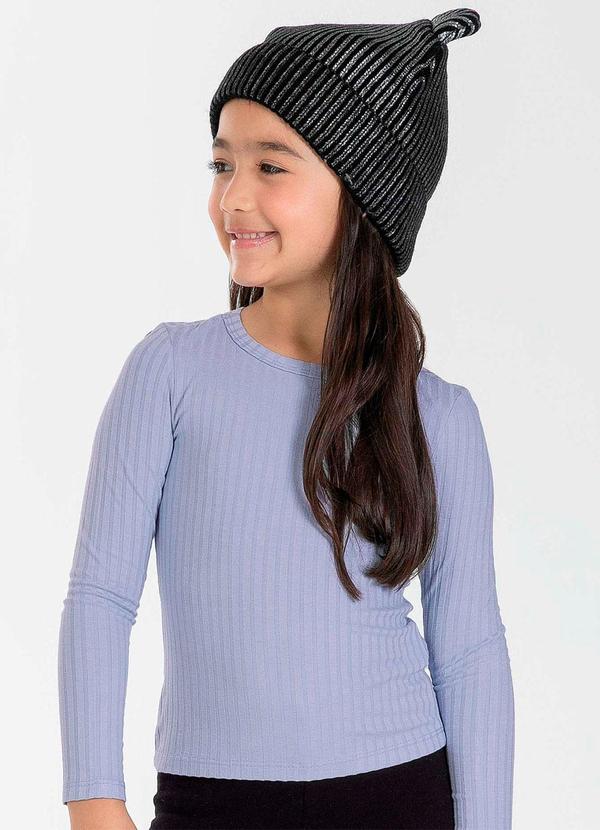 Cativa Kids - Blusa de Manga Longa Feminina Infantil Azul