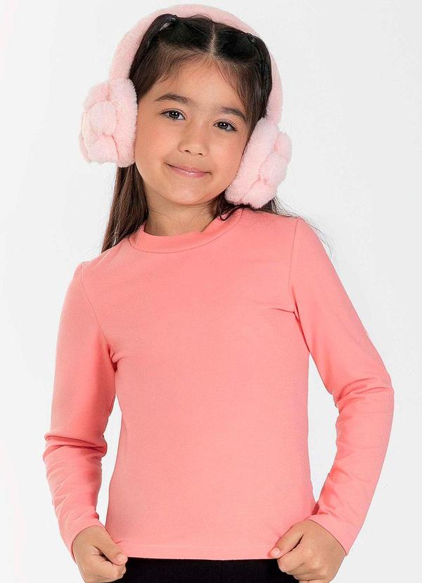 Cativa Kids - Blusa de Manga Longa Feminina Infantil Rosa