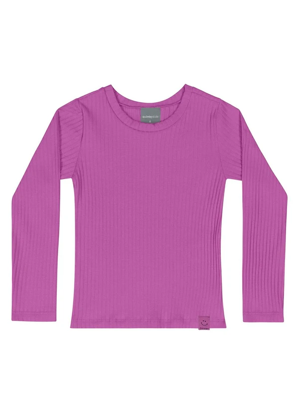 Quimby - Blusa de Manga Longa Infantil Menina Roxo