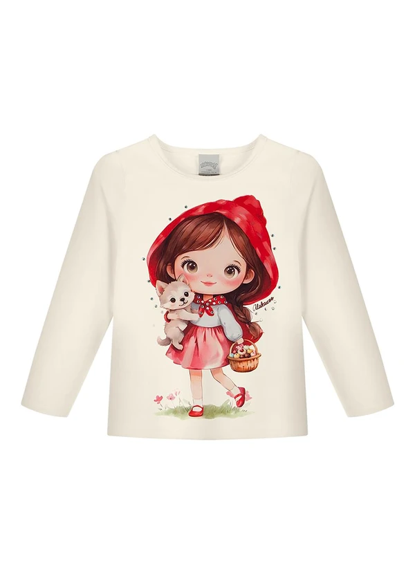 Alakazoo - Blusa de Mangas Longas com Strass Vermelho