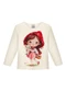 Alakazoo - Blusa Menina de Mangas Longas com Strass Laranja - variação: Vermelho
