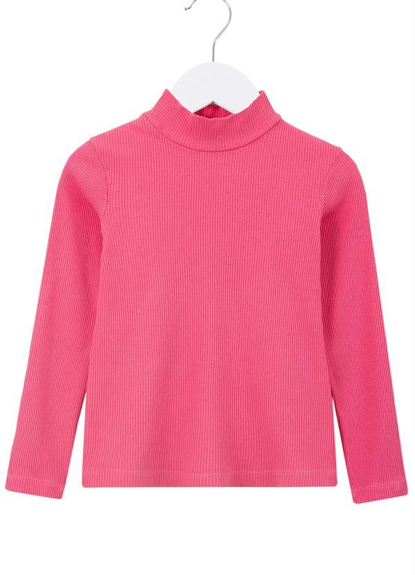 Fábula - Blusa de Ribana Manga Longa Rosa 1