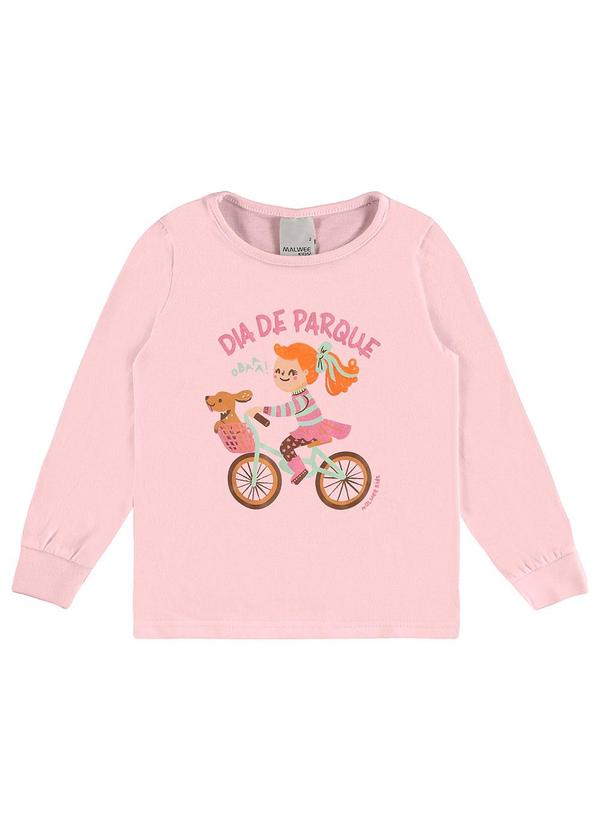 Malwee Kids - Blusa Dia de Parque com Glitter Rosa