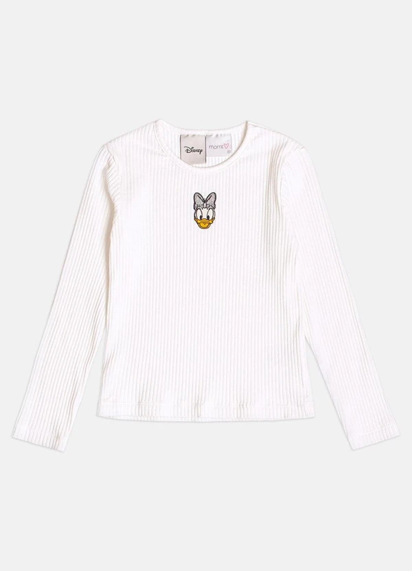 Momi - Blusa Disney Menina Infantil Off White Canelada da