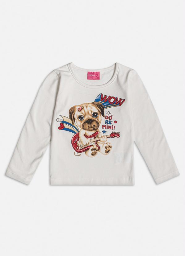 Momi - Blusa Dog e Guitarra Off White