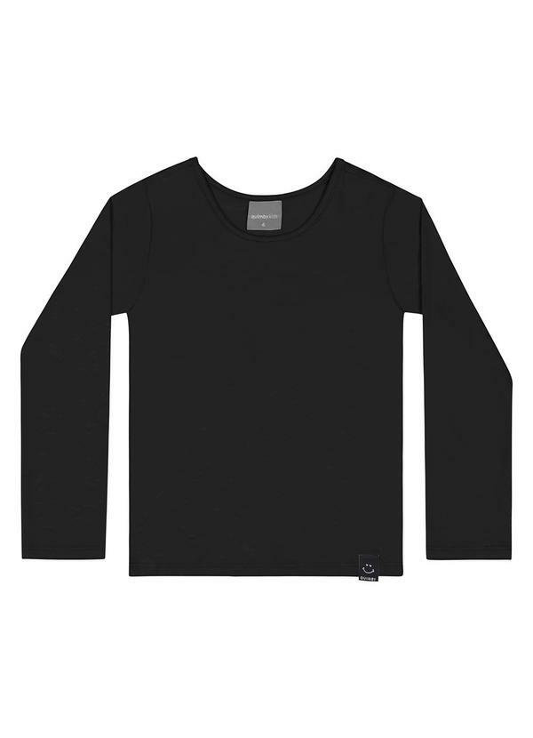 Quimby - Blusa em Cotton Infantil Menina Preto