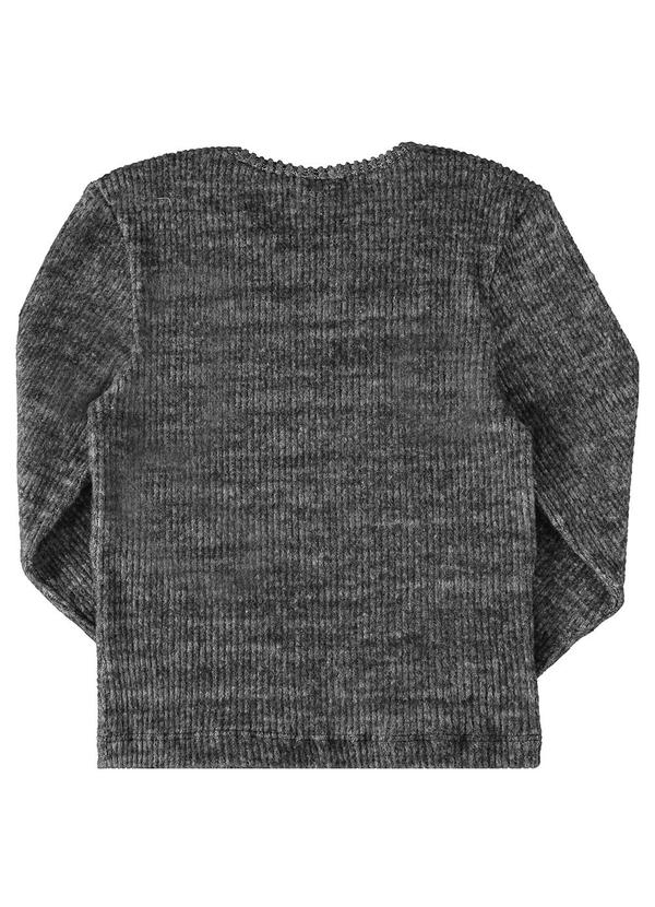 Gloss - Blusa em Malha Canelada Juvenil Preto 4