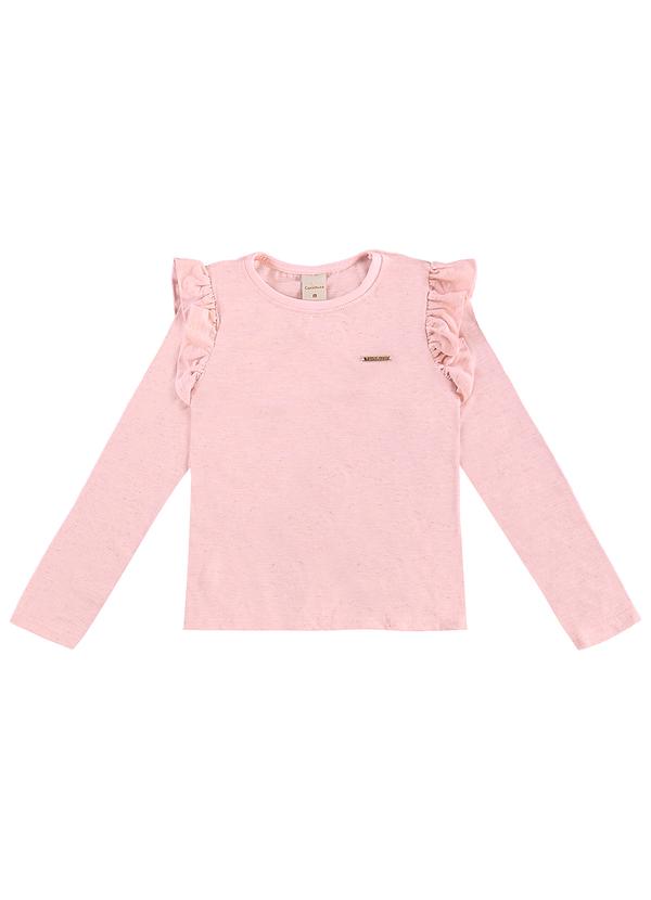 Carinhoso - Blusa em Malha Linho Rosa