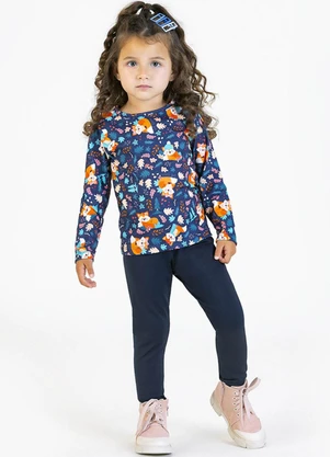 Soft Bonni - Blusa em Malha Lixada Sublimada Azul - SOFT BONNI