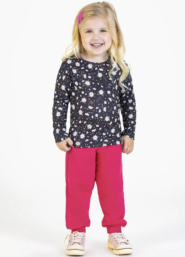 Soft Bonni - Blusa em Malha Lixada Sublimada Preto 2