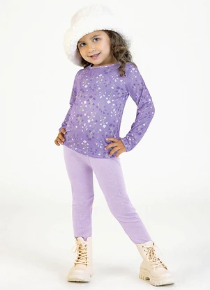 Soft Bonni - Blusa em Malha Lixada Sublimada Roxo - SOFT BONNI