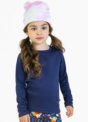 Soft Bonni - Blusa em Malha Térmica Azul - SOFT BONNI