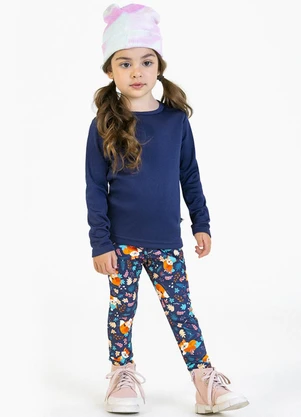 Soft Bonni - Blusa em Malha Térmica Azul - SOFT BONNI