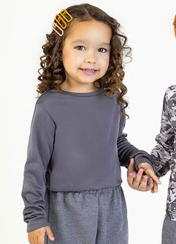 Soft Bonni - Blusa em Malha Térmica Cinza