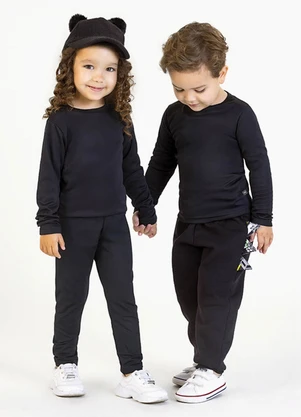 Soft Bonni - Blusa em Malha Térmica Preto - SOFT BONNI