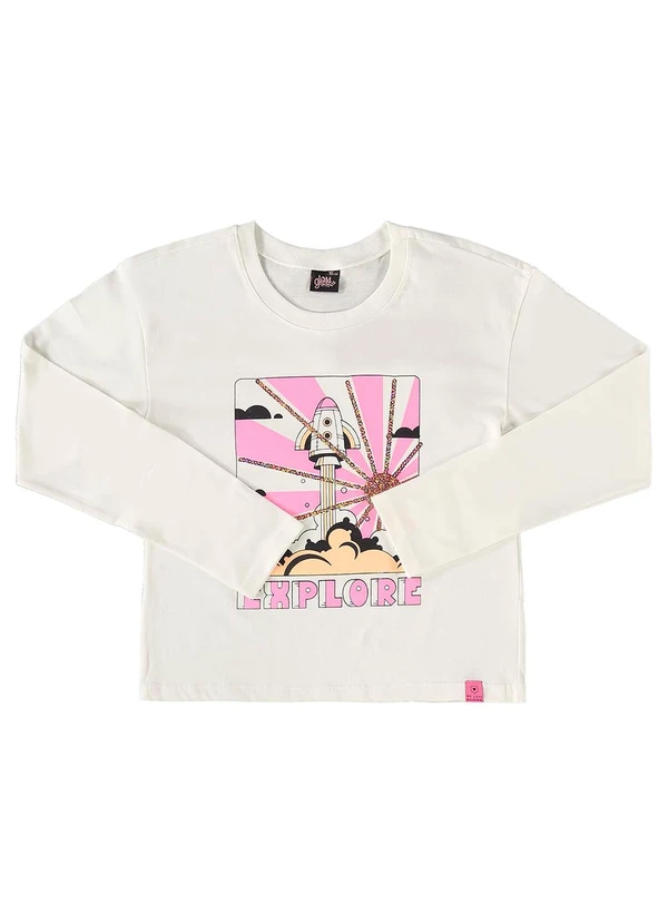 Gloss - Blusa em Meia Malha Juvenil Off White 3