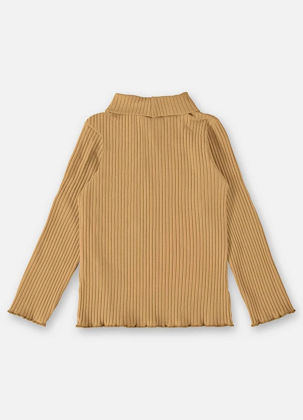 Up Baby - Blusa em Ribana Infantil Menina Marrom 2