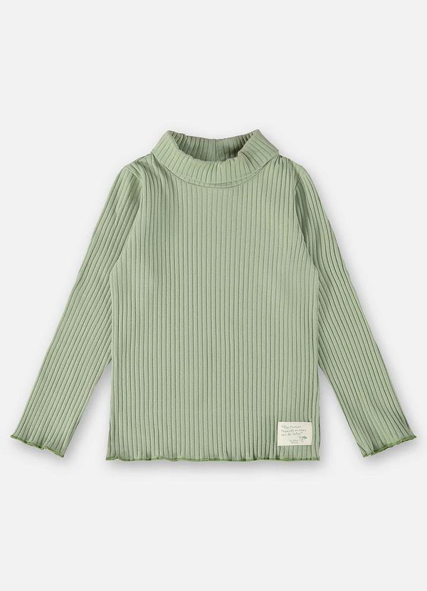 Up Baby - Blusa em Ribana Infantil Menina Verde