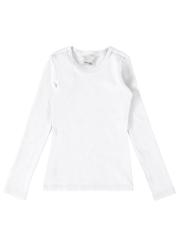 Malwee Kids - Blusa em Ribana Menina Branco