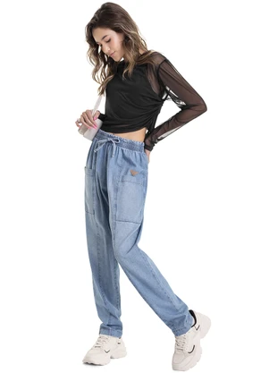 Gloss - Blusa em Tule e Top em Cotton Juvenil Preto - GLOSS