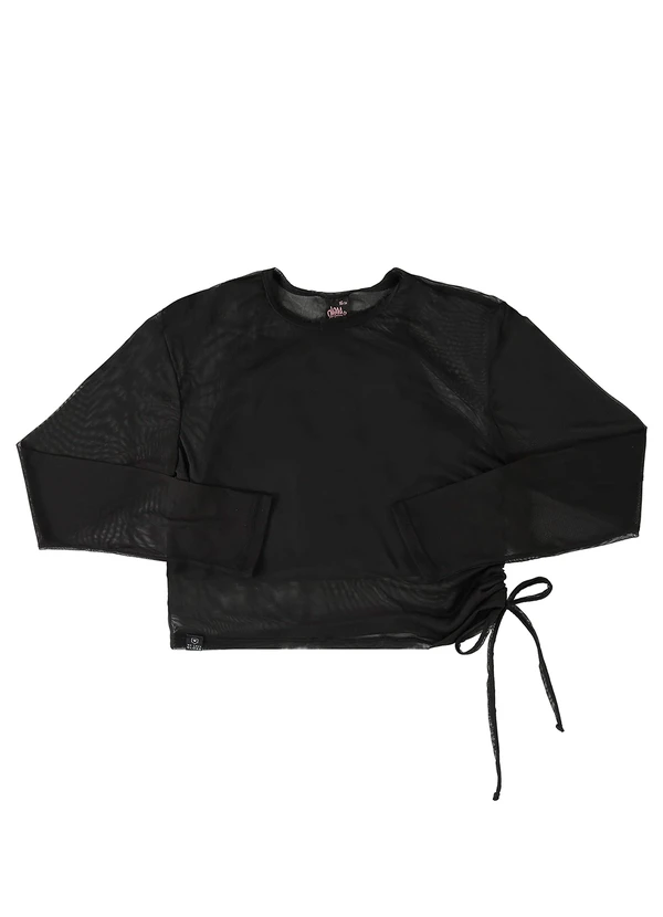 Gloss - Blusa em Tule e Top em Cotton Juvenil Preto 3