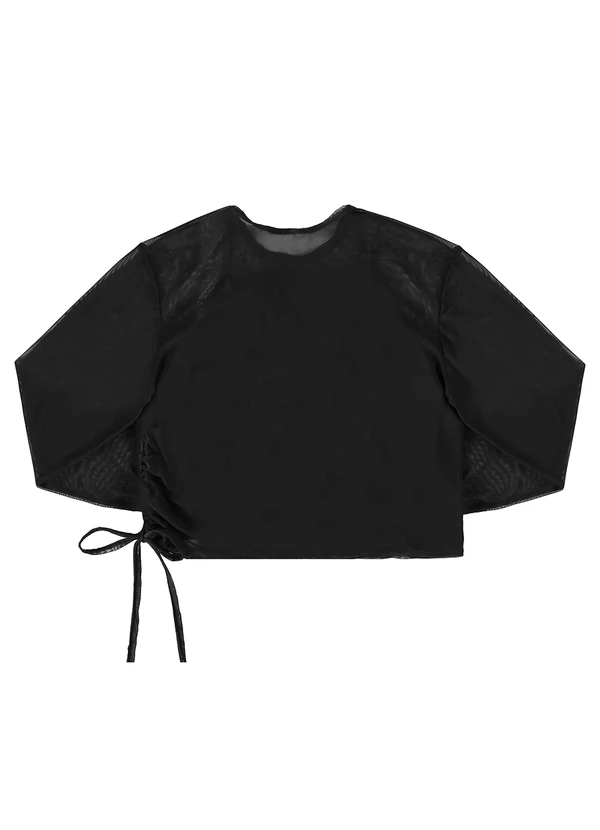 Gloss - Blusa em Tule e Top em Cotton Juvenil Preto 4