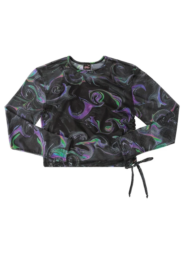 Gloss - Blusa em Tule e Top em Cotton Juvenil Roxo 3