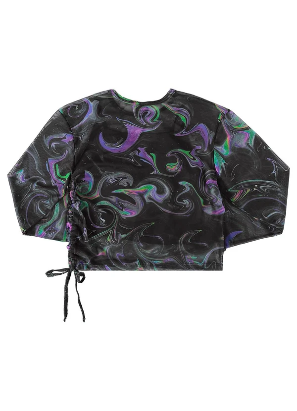 Gloss - Blusa em Tule e Top em Cotton Juvenil Roxo 4