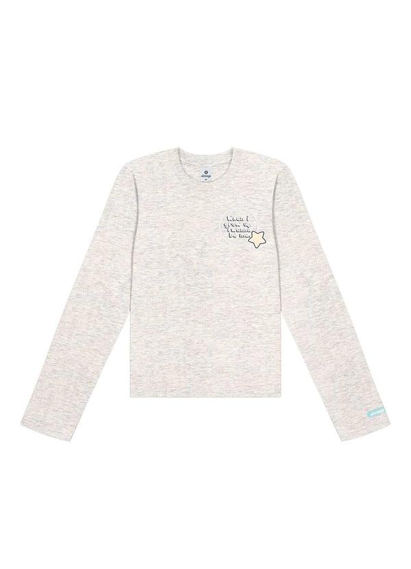 Abrange - Blusa Estampa Foil Cinza